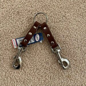 NEW Leather Coupler - Walk Two Dogs on One Leash